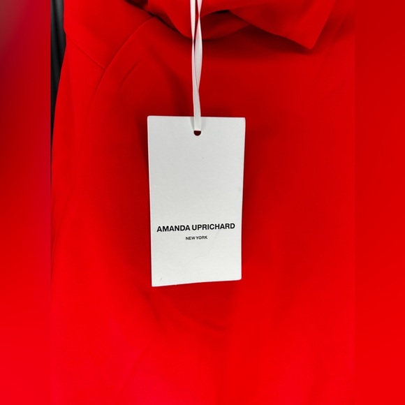 Women’s Amanda Uprichard New York NWT Red Casual Polyester Blouse Arm Ties Large - Picture 4 of 5